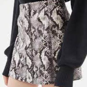 Urban Outfitters Faux Snake Skin Button Down Skirt